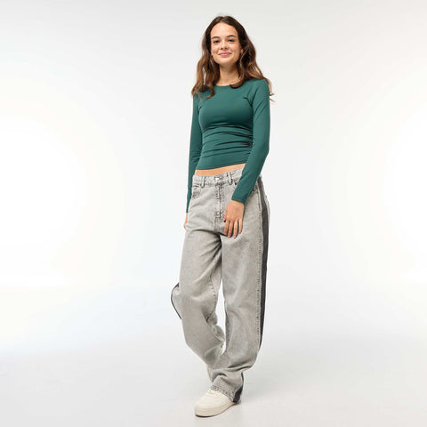 Tee-shirt cropped avec effet froissé