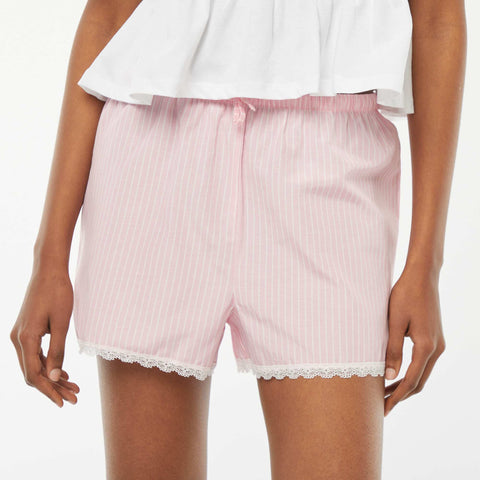Short de pyjama avec base en dentelle