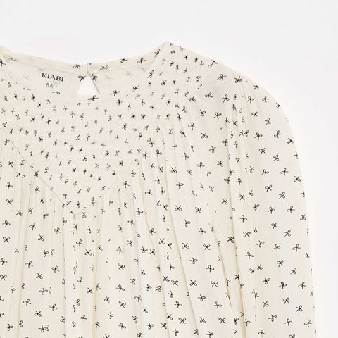 Blouse imprimée en maille crêpe