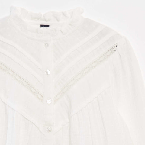 Blouse en gaze de coton plumetis