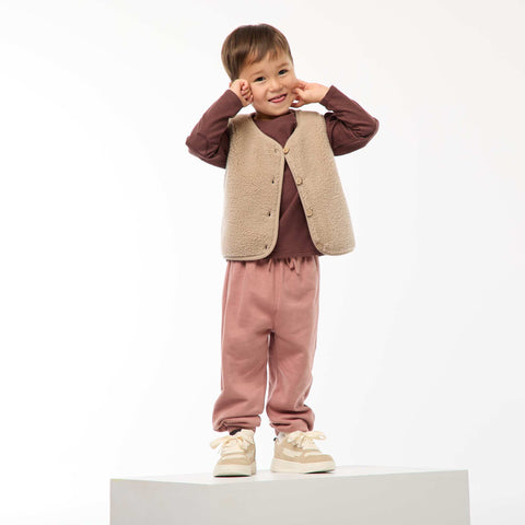 Gilet sans manches effet moutonné