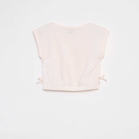 T-shirt à manches courtes avec taille élastique