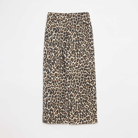 Jogging wide leg avec taille élastiquée