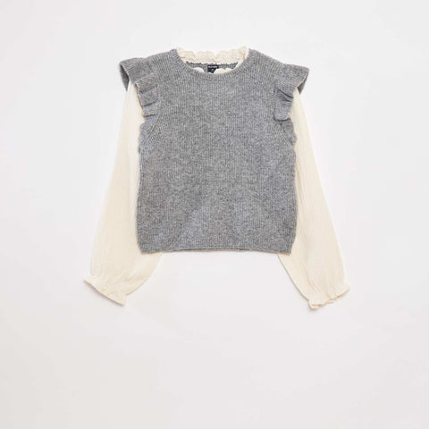 Pull avec blouse 2-en-1