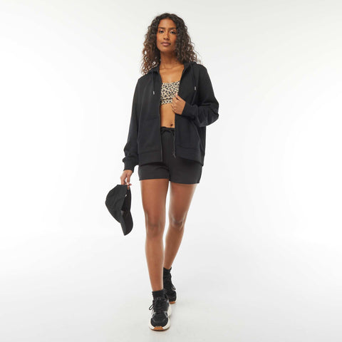 Sweat zippé à capuche basique