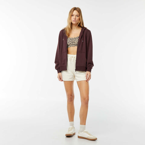 Sweat zippé à capuche basique