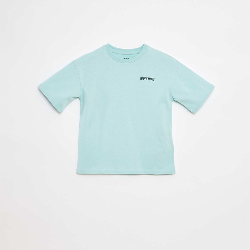 T-shirt imprimé à message – Bleu – Kiabi Maroc