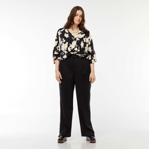 Blouse légère à manches longues et à motif