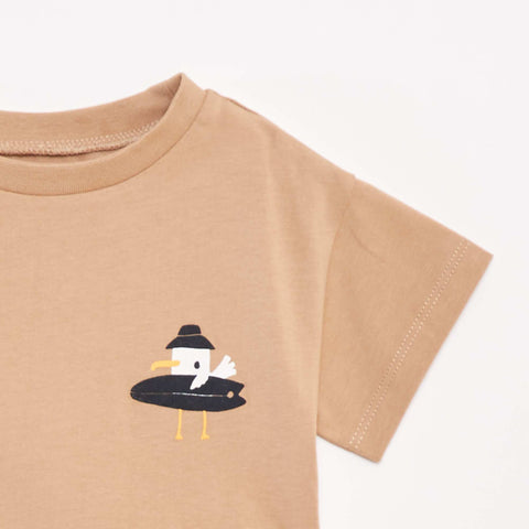 T-shirt imprimé fantaisie à manches courtes