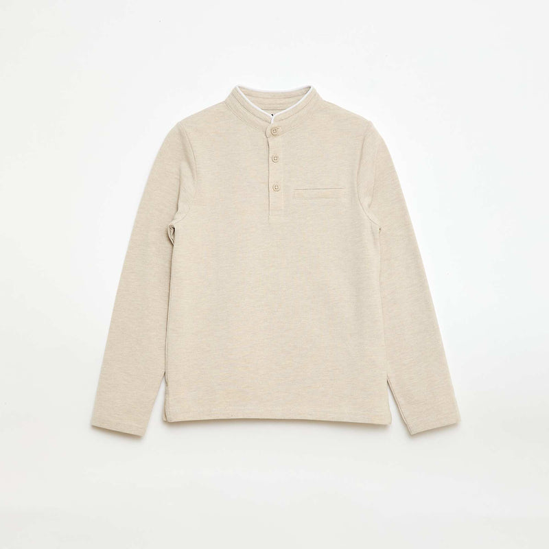Polo en coton piqué – Beige – Kiabi Maroc