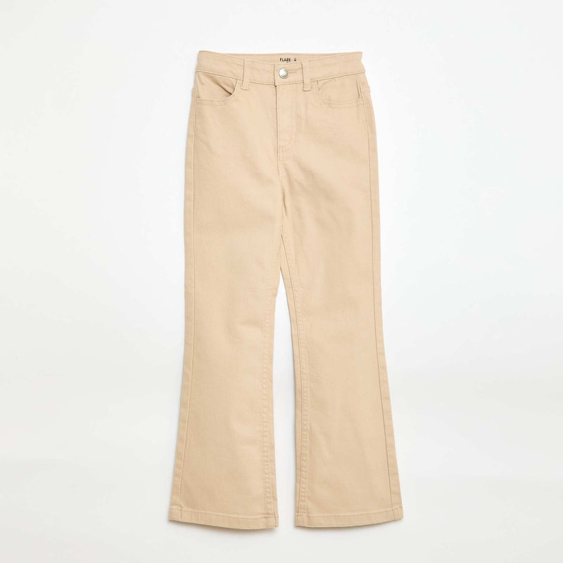 Jean flare classique – Beige – Kiabi Maroc