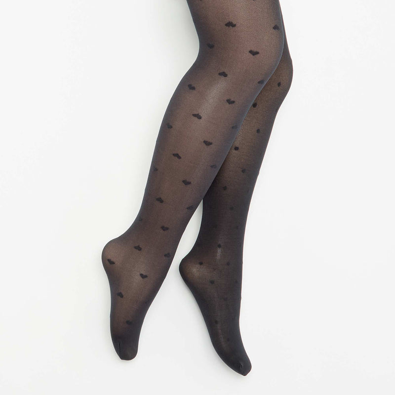 Lot de 2 collants légers imprimés – Noir – Kiabi Maroc