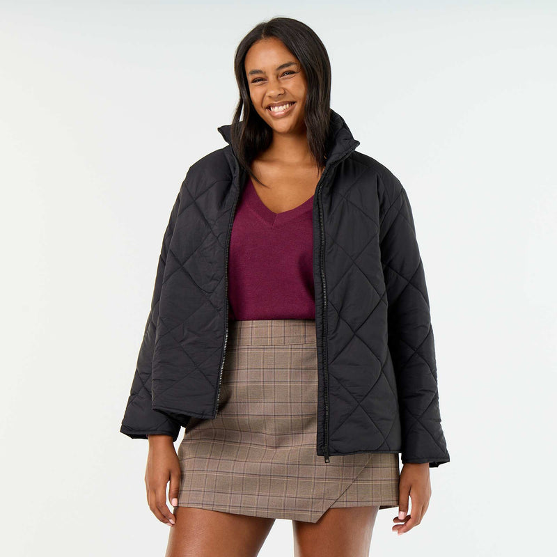 Blouson déperlant uni – Noir – Kiabi Maroc