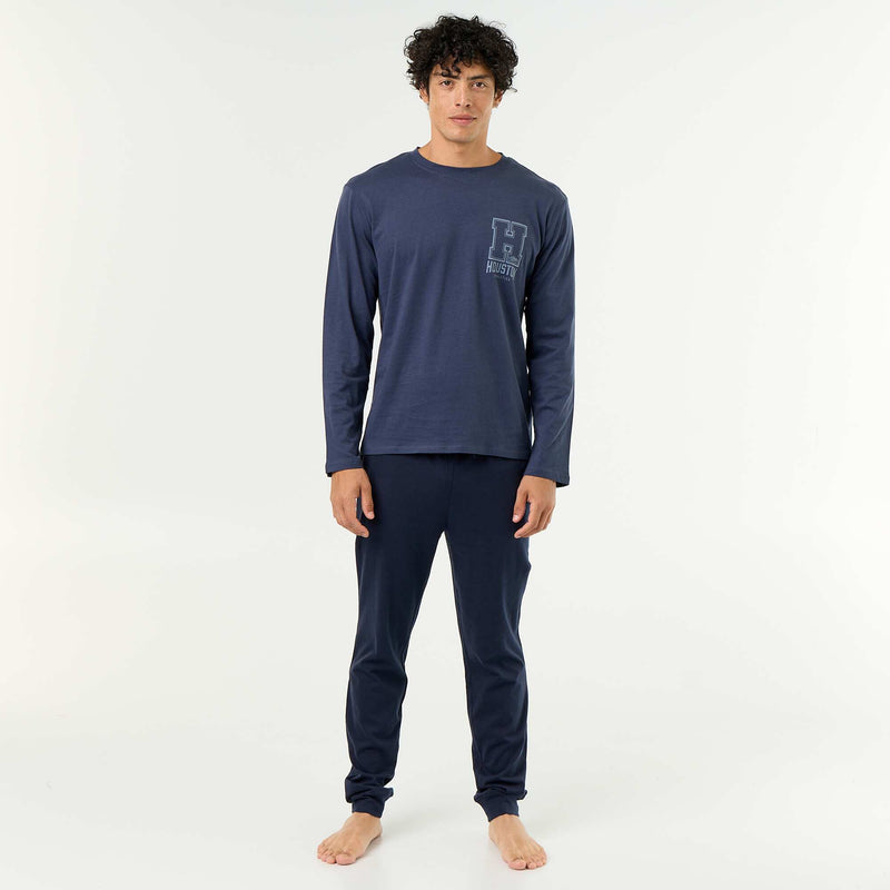 Sweatshirt de pyjama et pantalon de pyjama – Bleu – Kiabi Maroc