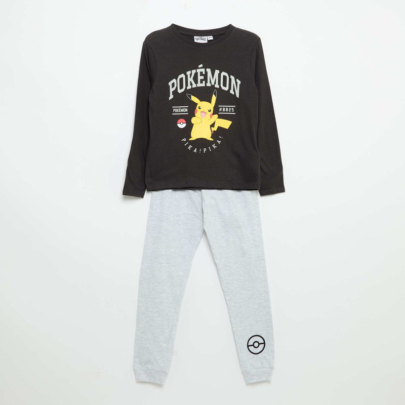 Ensemble de pyjama long 'Pikachu' 'Pokémon' - 2 pièces – Noir – Kiabi Maroc