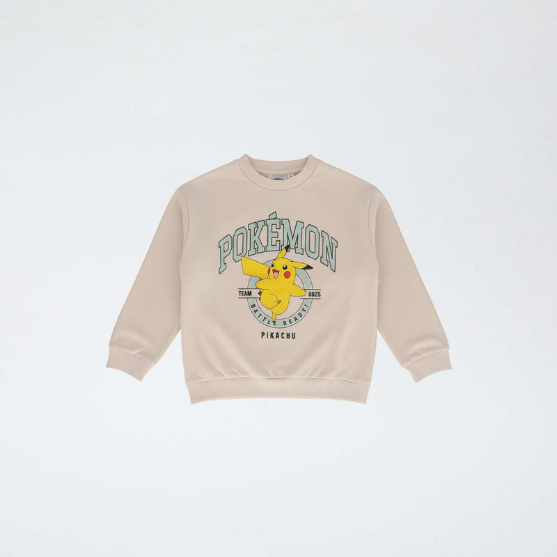 Sweat imprimé 'Pokémon' 'Pikachu' – Beige – Kiabi Maroc