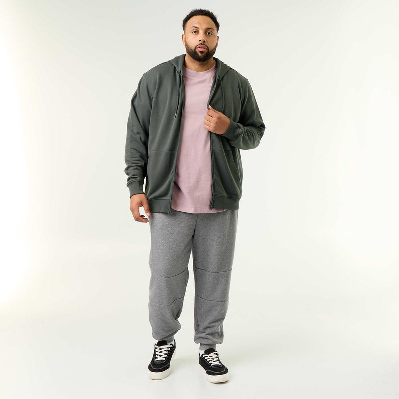 Pantalon de jogging avec bas resserré et poches zippées – Gris – Kiabi Maroc