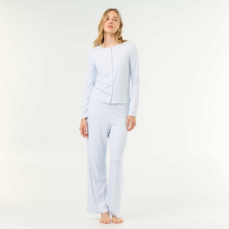 Pantalon de pyjama et gilet – Blanc – Kiabi Maroc