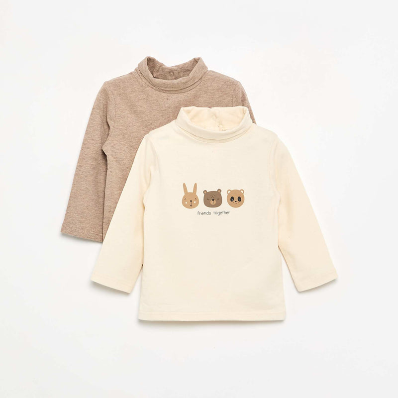 Lot de sous-pull - 2 pièces – Beige – Kiabi Maroc