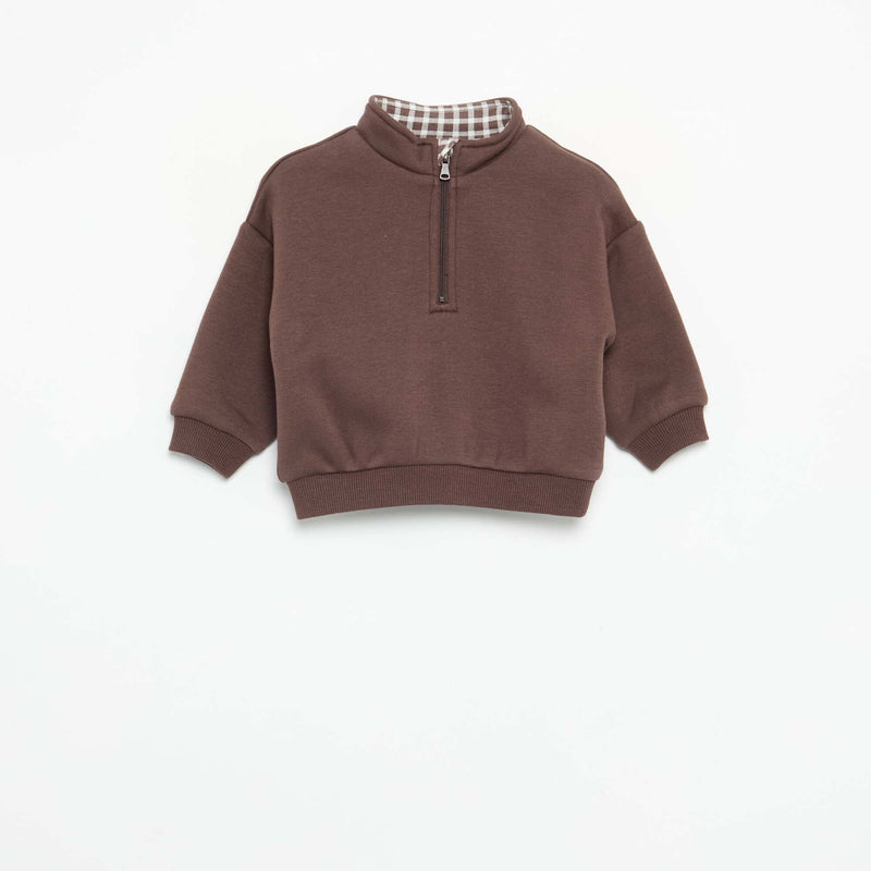 Sweat-shirt – Marron – Kiabi Maroc