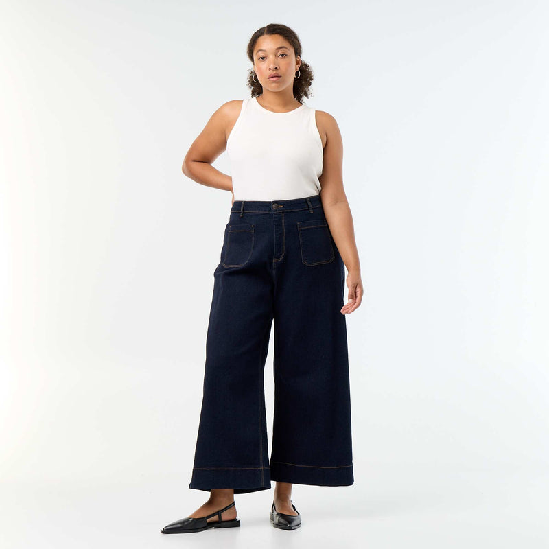 Jean large avec poches plaquées – Bleu – Kiabi Maroc