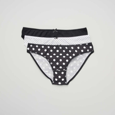 noir/blanc/noir pois