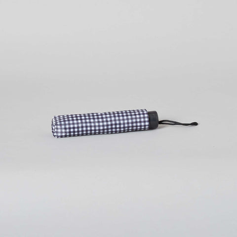 Parapluie pliant bleu marine imprimé 'pois'