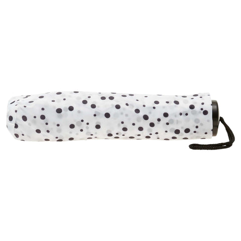 Parapluie pliant bleu marine imprimé 'pois'