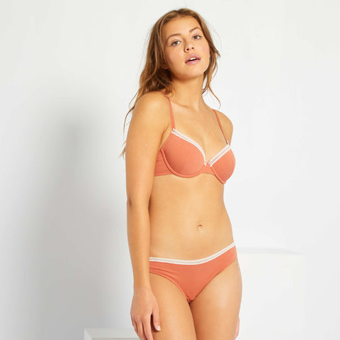 Culotte coton galon dentelle