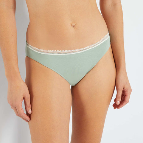 Culotte coton galon dentelle