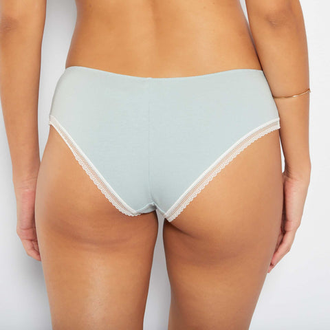 Shorty coton galons dentelle