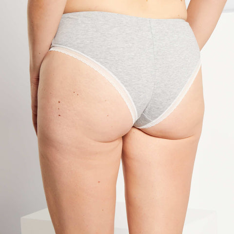 Shorty coton galons dentelle
