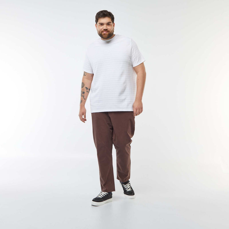 Pantalon slim - L32 – Marron – Kiabi Maroc
