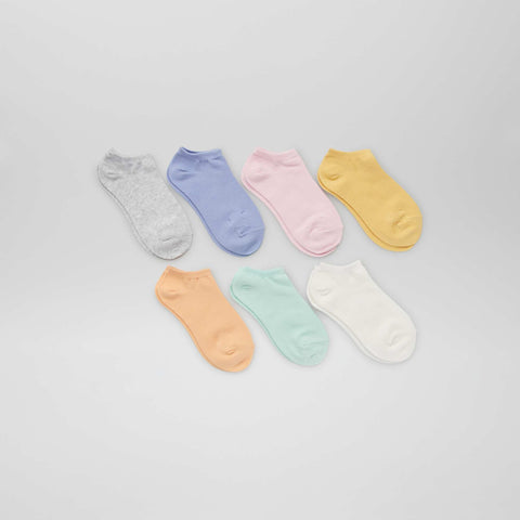 Lot de 7 paires de chaussettes invisibles