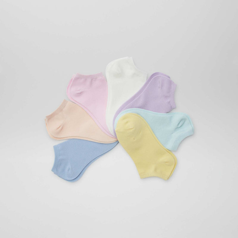 Lot de 7 paires de chaussettes invisibles – Multicolore – Kiabi Maroc