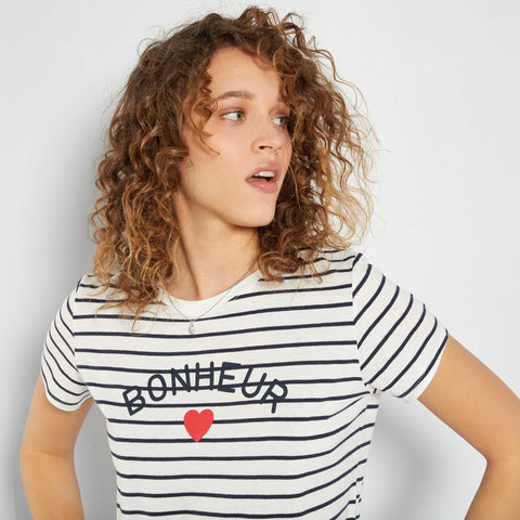Chemise de nuit imprimé message