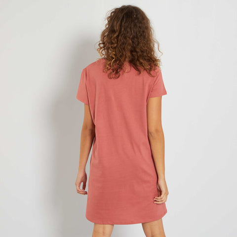 Chemise de nuit imprimé message