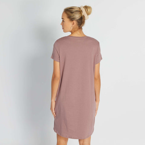 Chemise de nuit imprimé message