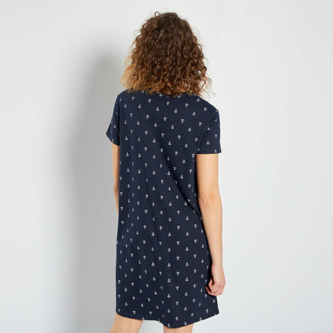 Chemise de nuit imprimé message