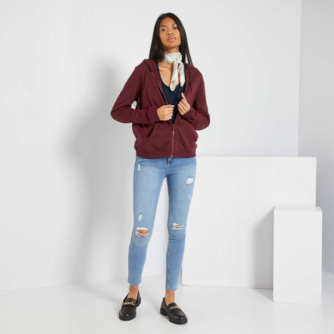 Sweat zippé à capuche