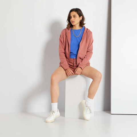Sweat zippé à capuche