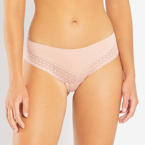 Lot de 3 tangas coton et dentelle
