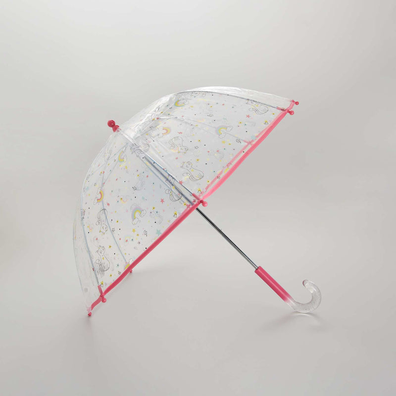 Parapluie transparent 'chat et arc-en-ciel' – rose – Kiabi Maroc