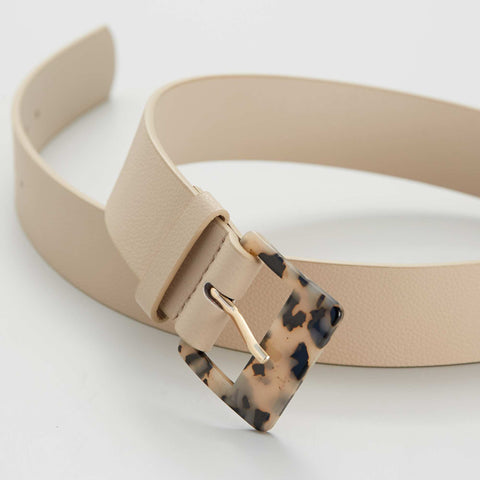 Ceinture à boucle effet écaille