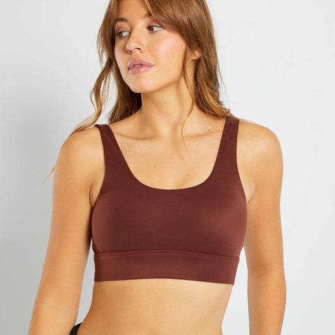 Brassière sport microfibre