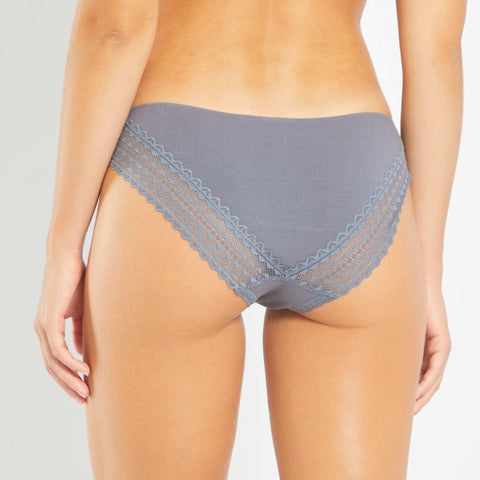 Lot de 3 culottes coton dentelle