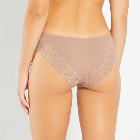 Lot de 3 culottes coton dentelle