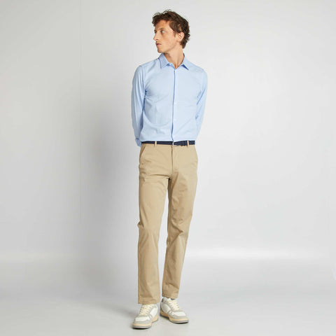 Chemise droite unie