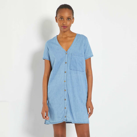 Robe courte denim light