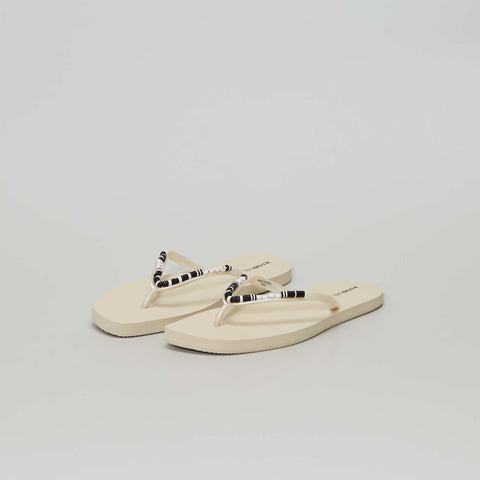 Tongs avec perles fantaisie